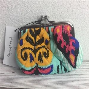 New Vera Bradley Kiss Coin Purse Bag